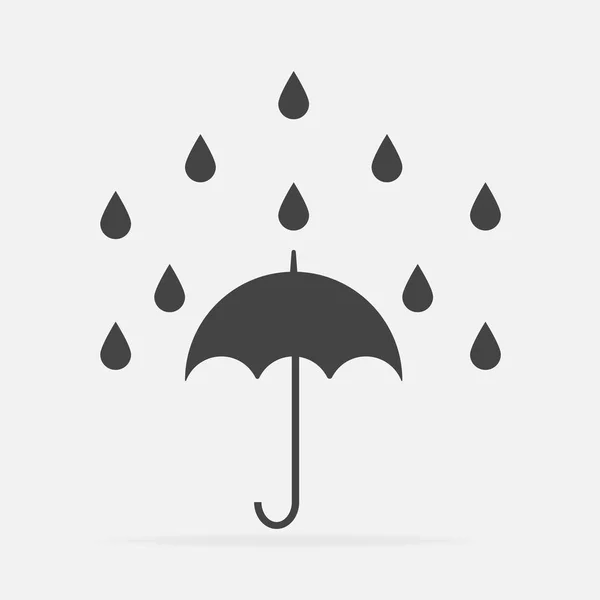 El paraguas protege de la lluvia. Icono vectorial paraguas ilustración a — Vector de stock