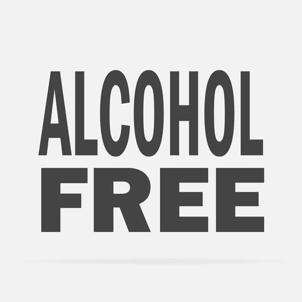 Libre de alcohol. Ilustración del icono del vector . — Vector de stock