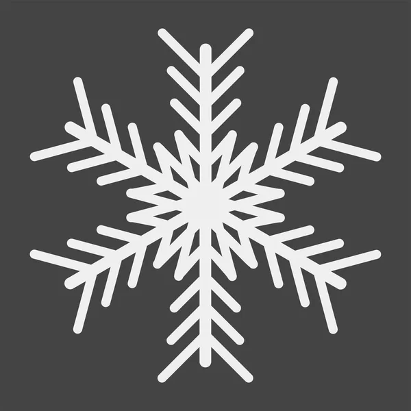 Vektorbild einer Schneeflocke. Schneeikone. Schnee im Winter. — Stockvektor