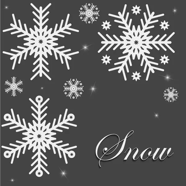 Vector Image set of snowflakes. Snowfall icon. Snow in winter. T — Stock Vector