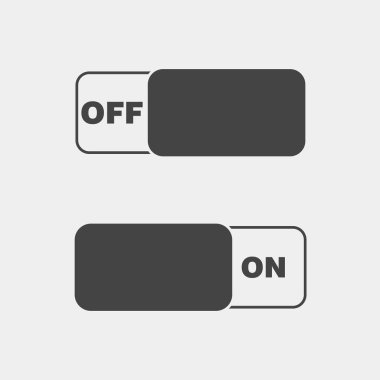 Vektör görüntü açma / kapama düğmesi. Simge anahtarı simgesini bir ışık backgr