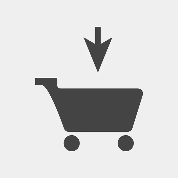 Shopping cart pictogram. Vector illustratie kar — Stockvector