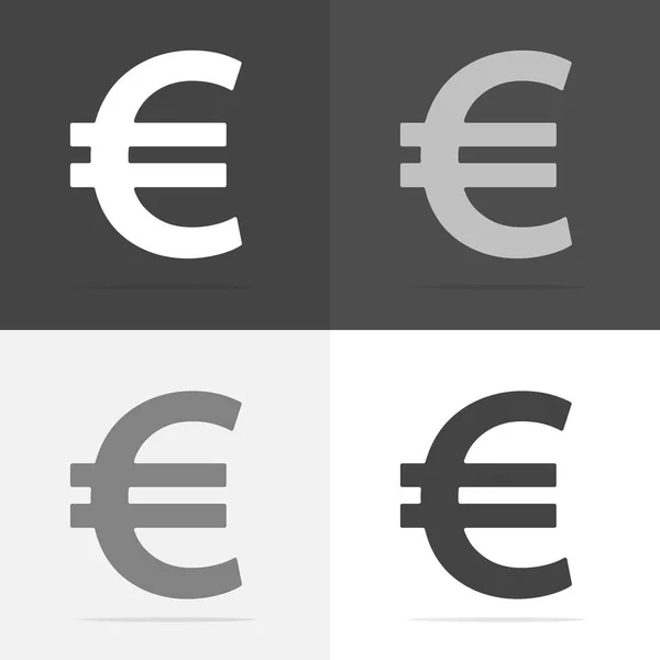 Vektorový obrázek eura sada znamení. Vektorové ilustrace euro — Stockový vektor