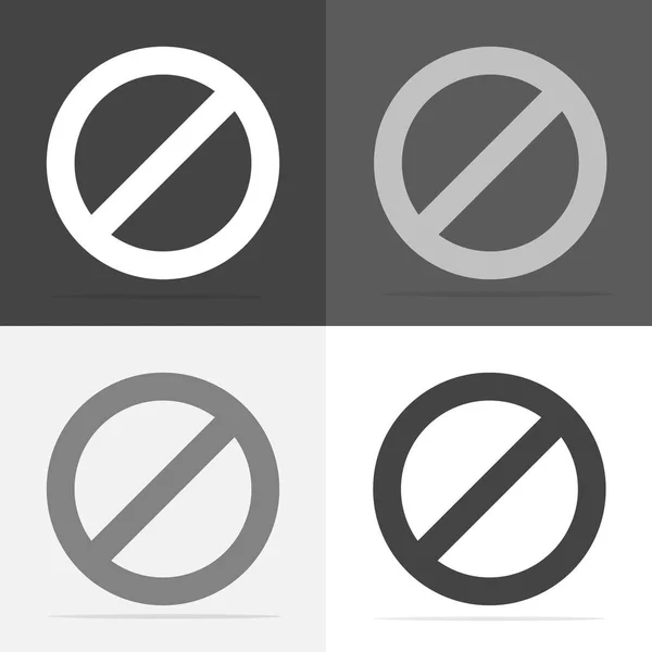 Vector icon prohibiting sign. Impossible. Stop and ban sign. Vec — Stock Vector