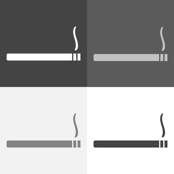Immagine vettoriale set sigarette con fumo. Icona sigarette vettoriali — Vettoriale Stock
