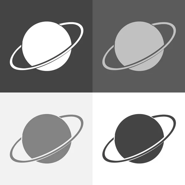 Ensemble d'images vectorielles de l'espace. L'icône de la planète Saturne. Vecteur Saturne — Image vectorielle
