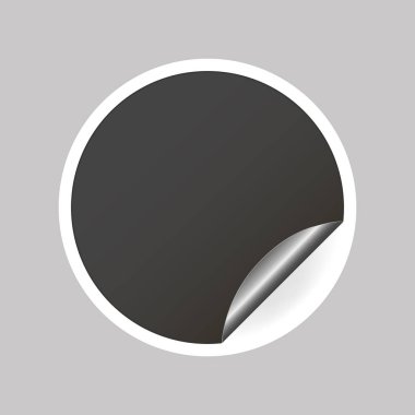 Boş boş yuvarlak etiket. Vektör görüntü döndü bir kenarı ile. Pro