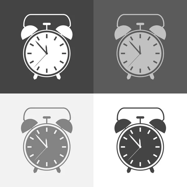 Conjunto de vectores icono despertador. Reloj ilustración — Vector de stock