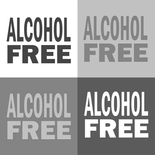 Libre de alcohol. Vector icono de alcohol en blanco-gris-negro color . — Archivo Imágenes Vectoriales