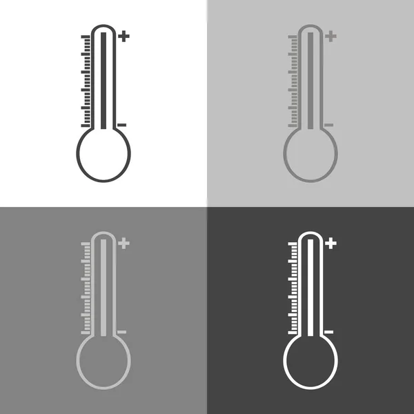 Image vectorielle du thermomètre. Icône de réglage du thermomètre vectoriel sur blanc-g — Image vectorielle