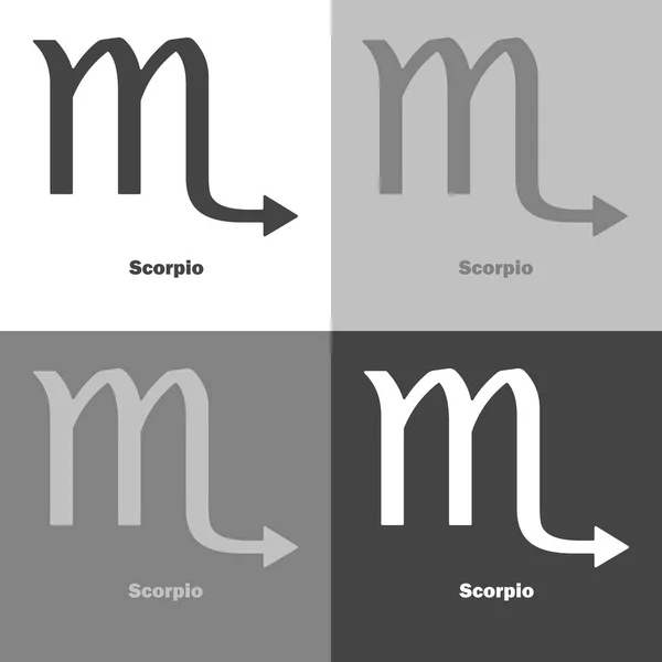 Signe du zodiaque Scorpion. Symbole astrologique icône. icône vectorielle o — Image vectorielle