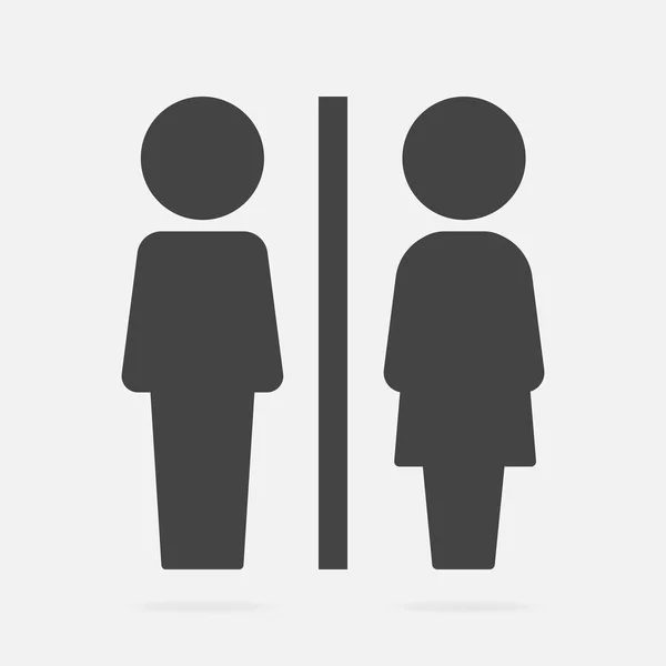Vektor-Symbol von Toilette und Bad. Schild an der Tür wc — Stockvektor