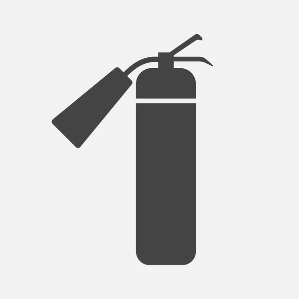Vector icono extintor de incendios sobre un fondo gris . — Vector de stock
