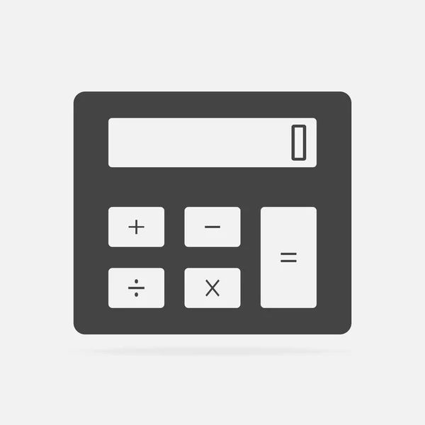 Calculatrice d'icônes vectorielles sur fond gris — Image vectorielle