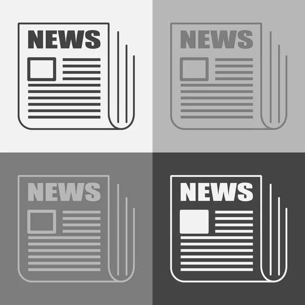 Vector news set icône. Nouvelles des journaux . — Image vectorielle