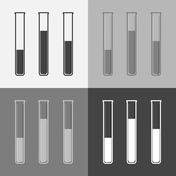 Ensemble d'icônes vectorielles d'ampoule pharmaceutique médicale. Flacons pour chimiothérapie — Image vectorielle