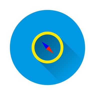 Pusula vektör simgesi. Pusula sembolü için çizim