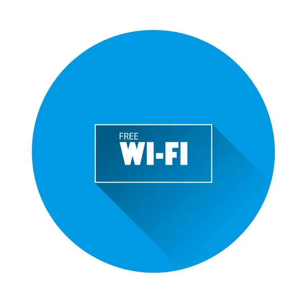 WiFi vector icon. Wi-Fi logo illustration on blue background. Fl — Stock vektor