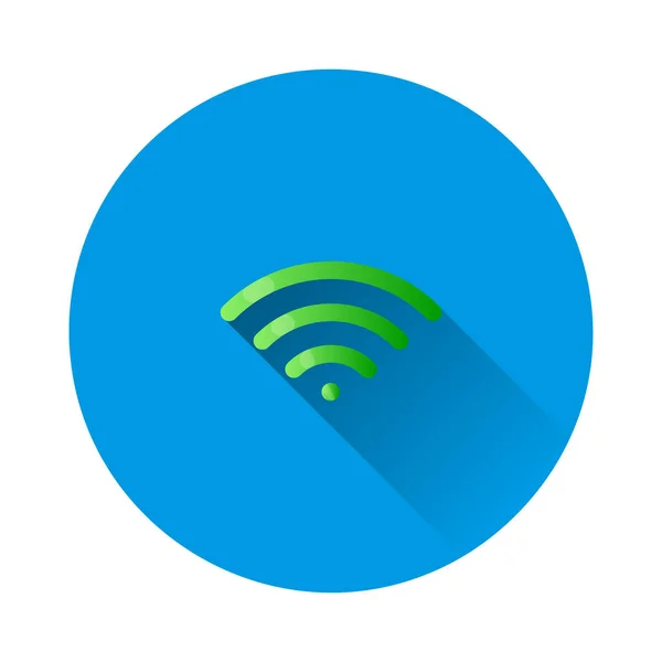 Icono vectorial wi-fi. WiFi conectar ilustración sobre fondo azul . — Vector de stock