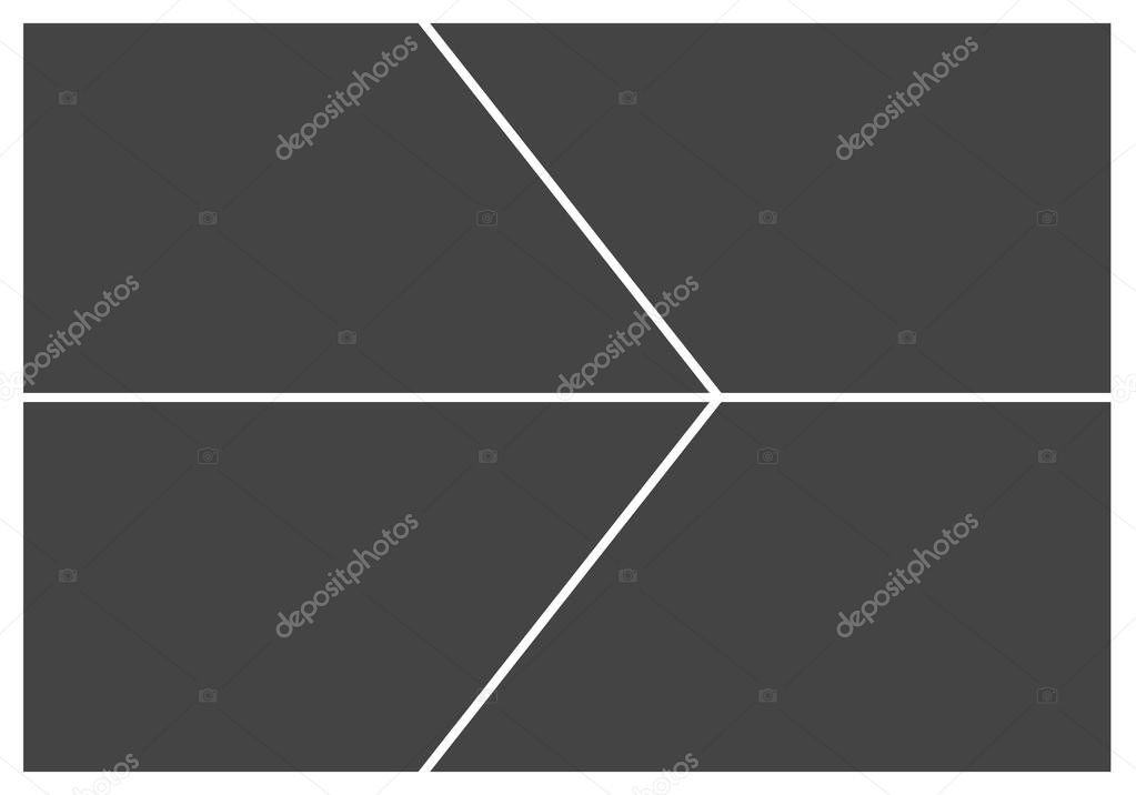 Frame for photo collage or picture vector illustration. Template