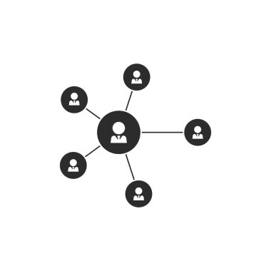 Birden fazla kullanıcıdan oluşan vektör simgesi iş ağı. Simge iletişim arkadaşı ortakları. Kolayca düzenlemek için katmanlar gruplandırıldı. Tasarımın için..