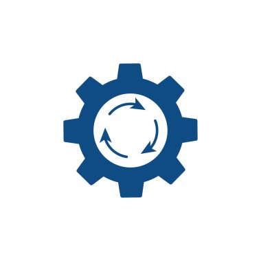 Beyaz izole edilmiş arkaplanda işlem optimizasyon vektör simgesi.