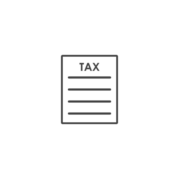 Vector tax form icon on white isolated background. Layers grouped for easy editing illustration. For your design. — Stock Vector