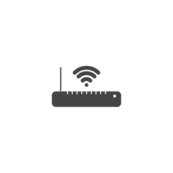 Icône routeur Wifi sur fond blanc isolé . — Image vectorielle