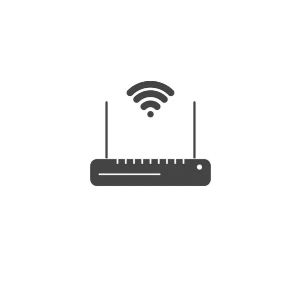 Icono del router Wifi sobre fondo blanco aislado . — Vector de stock