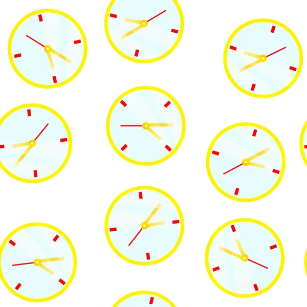 Піктограма векторного годинника. Символ безшовного візерунка часу на білому тлі . — стоковий вектор