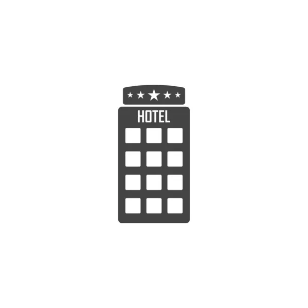 Icono del hotel aislado sobre fondo blanco . — Vector de stock