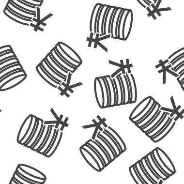 Yen para simgesi. Yen parası. Japon para biriminin sembolü.