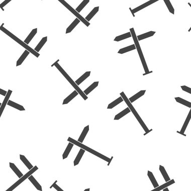 Beyaz arkaplanda vektör işaretçi yönü simgesi kusursuz desen.