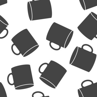 Vektör simgesi kahve tek kullanımlık fincan. Bayat kahve içeceği 