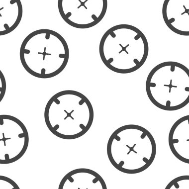 Beyaz izole edilmiş arkaplanda beyaz arkaplanda vektör simgesi hedefi. Kolayca düzenlemek için katmanlar gruplandırıldı. Tasarımın için.