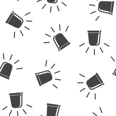 Beyaz arkaplanda siren vektör simgesi pürüzsüz desen.