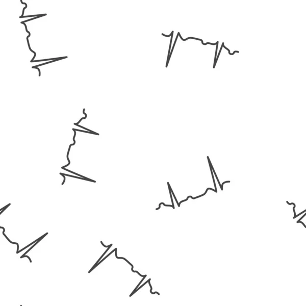 Icono de vector de electrocardiograma, alteración del ritmo sinusal patrón sin fisuras sobre un fondo blanco . — Archivo Imágenes Vectoriales