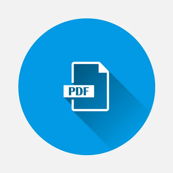 Icono Pdf Descargue Icono Del Documento Pdf Sobre Fondo Azul — Vector de stock