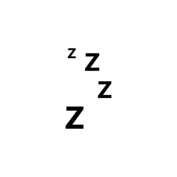 Vektor Symbol Schlaf Und Schnarchen Auf Weißem Hintergrund Isoliert Ebenen — Stockvektor