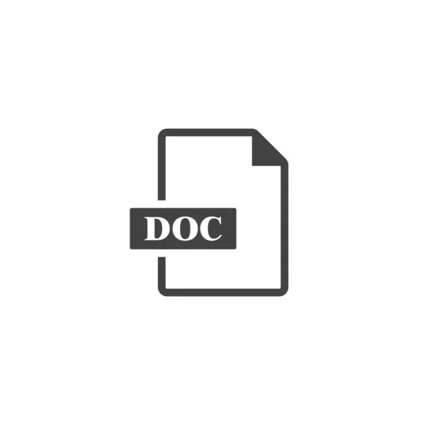 Icono Doc Descargas Documento Doc Icono Vectorial Sobre Fondo Blanco — Vector de stock