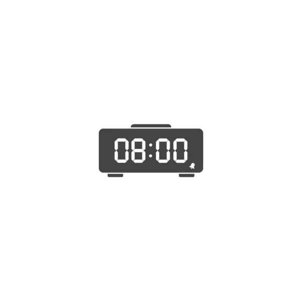 Digital Electronic Clock Vector Icon White Isolated Background Layers Grouped — Stock Vector
