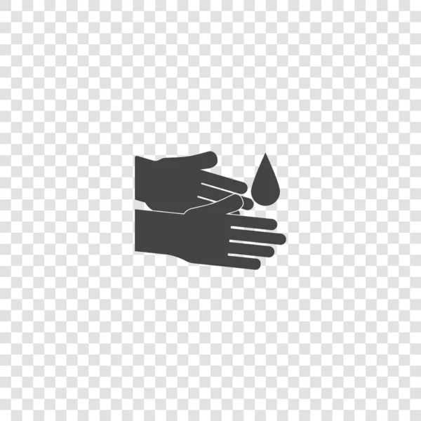 Hand Washing Vector Icon Hygiene Symbol Transparent Background Layers Grouped — Stock Vector