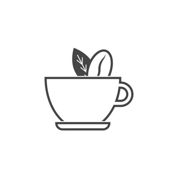 Kaffeepause Vektorsymbol Auf Weißem Isoliertem Hintergrund Ebenen Zur Einfachen Bearbeitung — Stockvektor