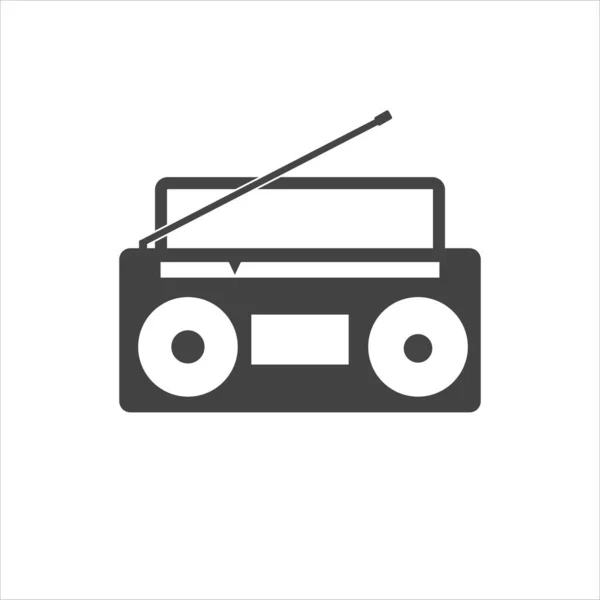 Icône Vecteur Radio Sur Fond Blanc Isolé Calques Groupés Pour — Image vectorielle