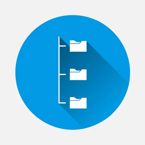 Organisation Des Vektor Icon Dateisystems Auf Einem Computer Ordnerbaum Symbol — Stockvektor