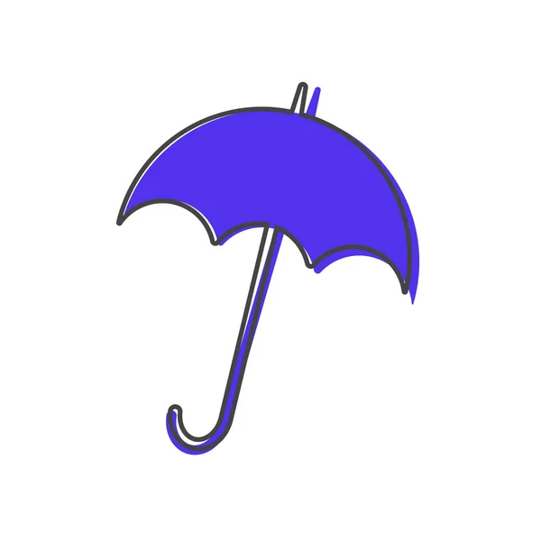 Paraguas Imagen Vectorial Icono Vectorial Paraguas Protección Contra Lluvia Estilo — Vector de stock