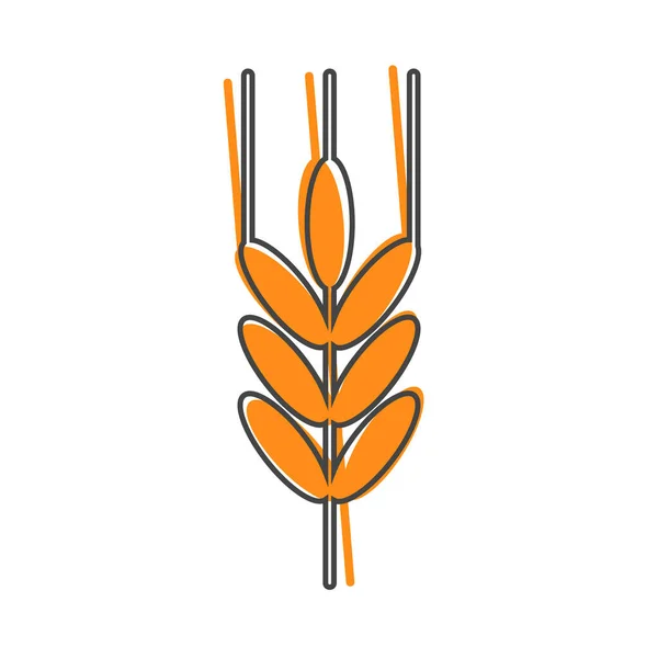 Векторні Значки Вуха Пшениці Зернових Вухо Вівса Мультиплікаційний Стиль Вуха — стоковий вектор