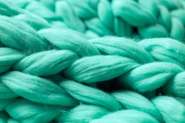 Close-up of knitted blanket, merino wool background — Stock Photo, Image