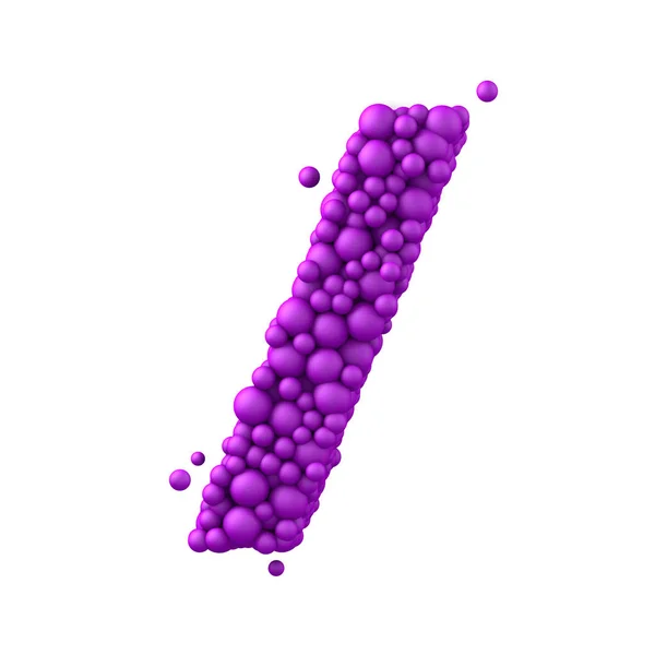 Simbolo / fatto di perline di plastica, bolle viola — Foto Stock