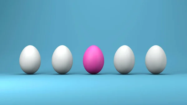 Huevos de Pascua, concepto de diseño, ilustración 3d — Foto de Stock